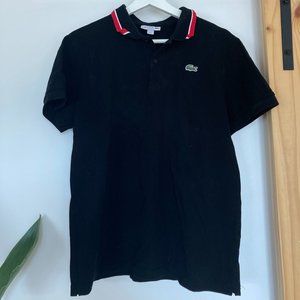 Lacoste Red Black Polo Shirt size XL Good condition
